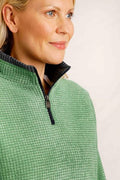 BEYONCE 1/4 ZIP GRID FLEECE 19177-GRASS