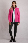 ARIANA GRID FULL ZIP FLEECE 11343-PINK CERISE