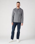 WRANGLER LONG SLEEVE REFINED POLO SHIRT 1123411-BLACK