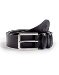 WRANGLER SLIM LEATHER BELT 112344043-BLACK