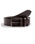 WRANGLER SLIM LEATHER BELT 112344043-BROWN