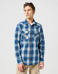WESTERN SHIRT LS BUFFALO INDIGO 112357251