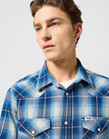WESTERN SHIRT LS BUFFALO INDIGO 112357251