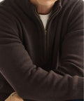 WRANGLER 1/4 ZIP KNIT 1123876-BROWN