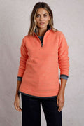 BEYONCE 1/4 ZIP GRID FLEECE 19177-ORANGE