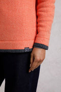 BEYONCE 1/4 ZIP GRID FLEECE 19177-ORANGE