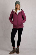 SEVANNA FULL ZIP HOODED LINED 12155-BERRY