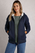 SEVANNA FULL ZIP HOODED LINED 12155-NAVY