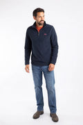 WIERD FISH ERRILL 1/2 ZIP TEXTURED FLEECE 18759 / 19085-MIDNIGHT