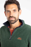 WEIRD FISH ERRILL 1/2 ZIP TEXTURED FLEECE 18759 / 19085-SPRUCE