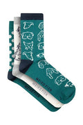 PARADE ECO PATTERNED SOCKS 202958-TEAL