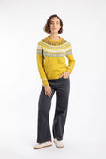 LOWELL FAIR ISLE JUMPER203595-MUSTARD