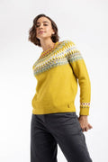 LOWELL FAIR ISLE JUMPER203595-MUSTARD