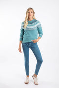 LOWELL FAIR ISLE JUMPER 203595-OCEAN