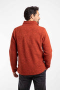 WEIRD FISH NEWPORT 1/4 ZIP RIBBED FLEECE 202596-RUST