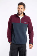 WEIRD FISH TRISTAN 1/4 ZIP MICRO FLEECE 203531-NAVY MIX
