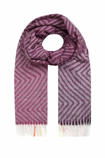 WEIRD FISH JADIDA ECO ZIG ZAG SCARF 202952-BEETROOT