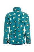 WIERD FISH RENNA 1/4 ZIP PRINTED MICRO FLEECE 203606-TEAL