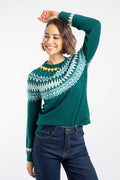 WEIRDFISH LOWELL FAIR ISLE JUMPER 203595-TEAL