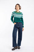 WEIRDFISH LOWELL FAIR ISLE JUMPER 203595-TEAL