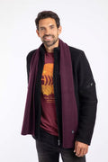 WEIRD FISH STORNOWAY COSY SOLID SCARF 202980-AUBERGINE