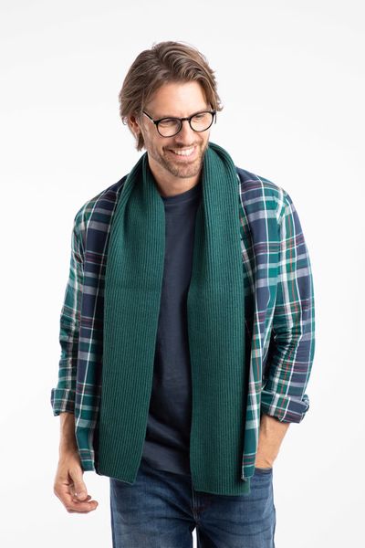 WEIRD FISH STORNOWAY COSY SOLID SCARF  202980-DARK GREEN