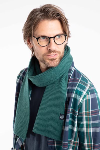 WEIRD FISH STORNOWAY COSY SOLID SCARF  202980-DARK GREEN
