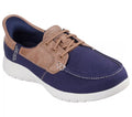 SKECHERS ON THE GO FLEX PALMILLA 136536-NAVY BROWN SLIP INS