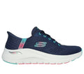 SKECHERS EASY CHIC ARCH FIT SLIP INS 150066-NAVY GREEN