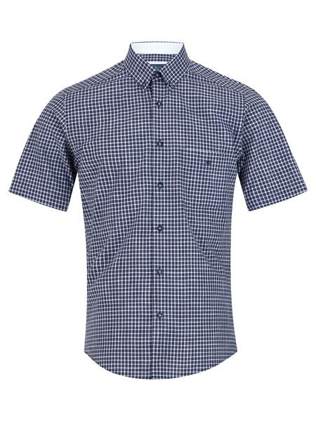 DRIFTERS SHORT SLEEVE BLUE CHECK 141-14712