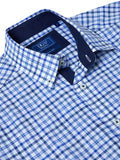 SHORT SLEEVE CHECK 141-14714-BLUE WHITE