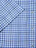 SHORT SLEEVE CHECK 141-14714-BLUE WHITE