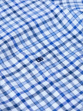 SHORT SLEEVE CHECK 141-14714-BLUE WHITE
