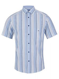 DRIFTERS BLUE TAN STRIPE 161-14783 S/S