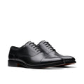 CLARKS CRAFT JAMES CAP-BLACK LEATHER SOLE
