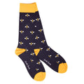 SWOLE PANDA NAVY BUMBLEBEE BAMBOO SOCKS SP375