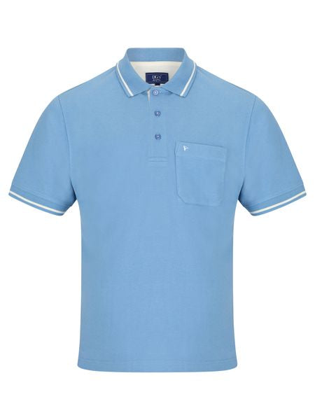 POLO SHIRT WITH POCKET 55101-LIGHT BLUE