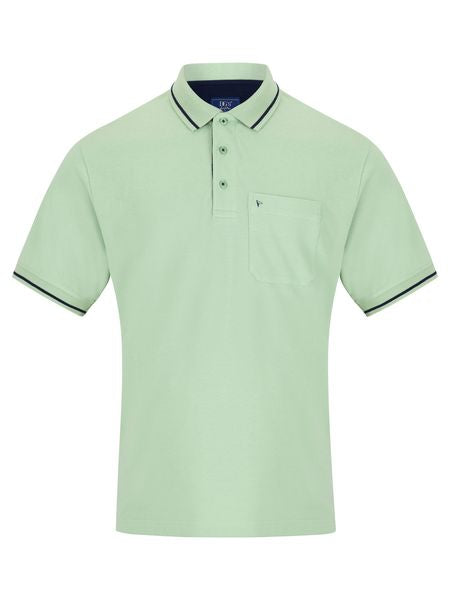 POLO SHIRT WITH POCKET 55101-LIGHT GREEN