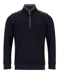 1/4 ZIP SWEATSHIRT PLAIN 553-55187-BLACK