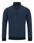 1/4 ZIP SWEATSHIRT PLAIN 553-55187-DARK BLUE