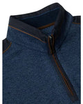 1/4 ZIP SWEATSHIRT PLAIN 553-55187-DARK BLUE