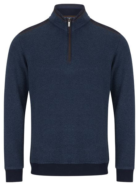 1/4 ZIP SWEATSHIRT 543-55187-DARK BLUE