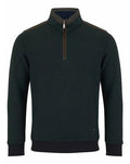 1/4 ZIP SWEATSHIRT PLAIN 553-55187-DARK GREEN