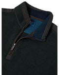1/4 ZIP SWEATSHIRT PLAIN 553-55187-DARK GREEN