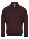 1/4 ZIP SWEATSHIRT 543-55187-BURGANDY