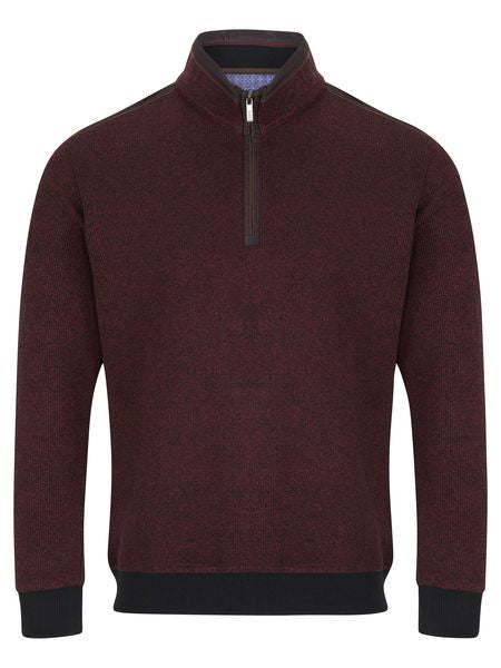 1/4 ZIP SWEATSHIRT 543-55187-BURGANDY