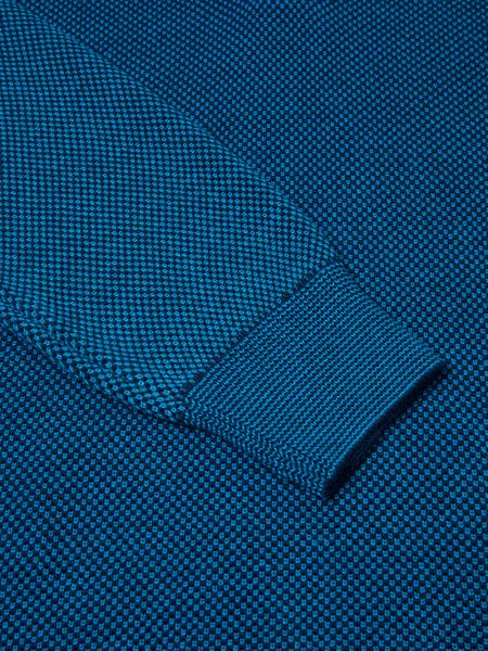 1/4 ZIP JUMPER WAFFLE 143-55326-BLUE