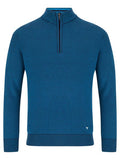 1/4 ZIP JUMPER WAFFLE 143-55326-BLUE