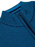 1/4 ZIP JUMPER WAFFLE 143-55326-BLUE