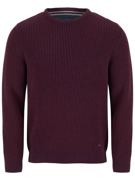 DRIFTERS ROUND NECK PLAIN 533-55337-DARK RED